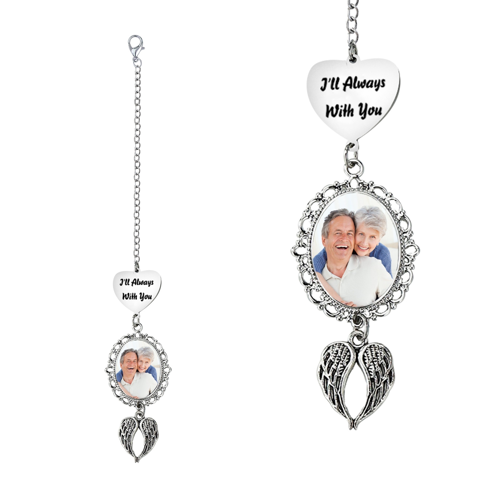 Personalised Memorial Ornament with Custom Photo & Name Stainless Stee