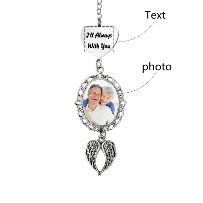 Personalised Memorial Ornament with Custom Photo & Name Stainless Steel Ornament for Family | Jessemade