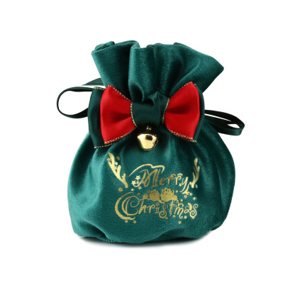 Festive Christmas Gift Bag with Bell & Bow for Family Gifts