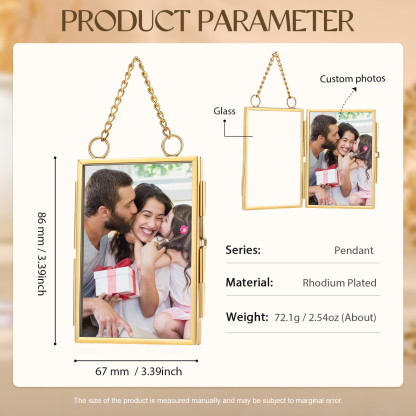 Personalised Mini Photo Ornament Openable Photo Frame Romantic Valentine's gift for Lover | Jessemade