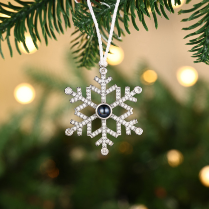 Personalised Projection Snowflake Ornament - Custom Photo - Christmas Gift for Family | Jessemade