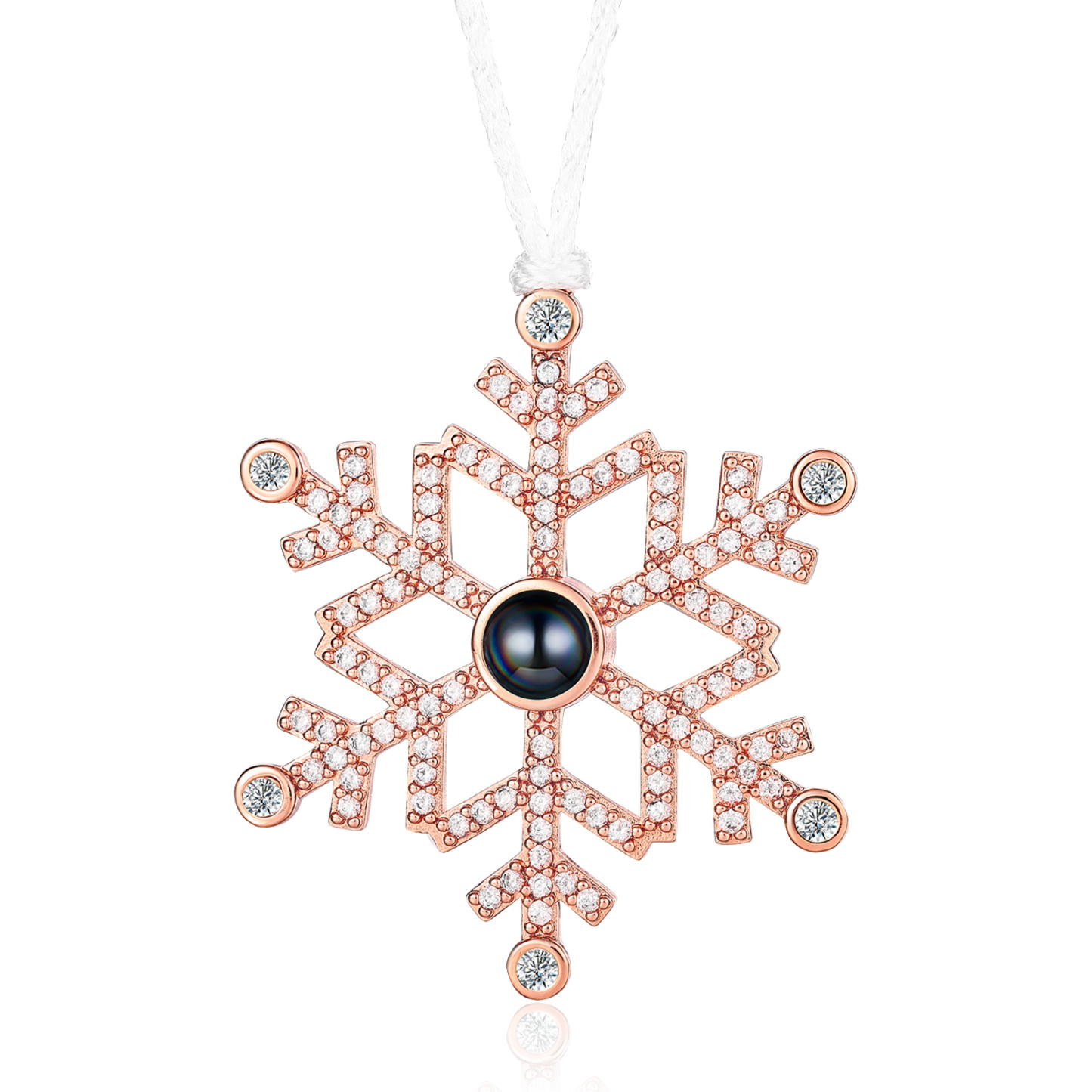 Personalised Projection Snowflake Ornament - Custom Photo - Christmas Gift for Family | Jessemade