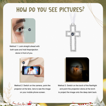 Personalized Photo Projection Cross Ornament – A Heartfelt Christmas Gift for Family | Jessemade