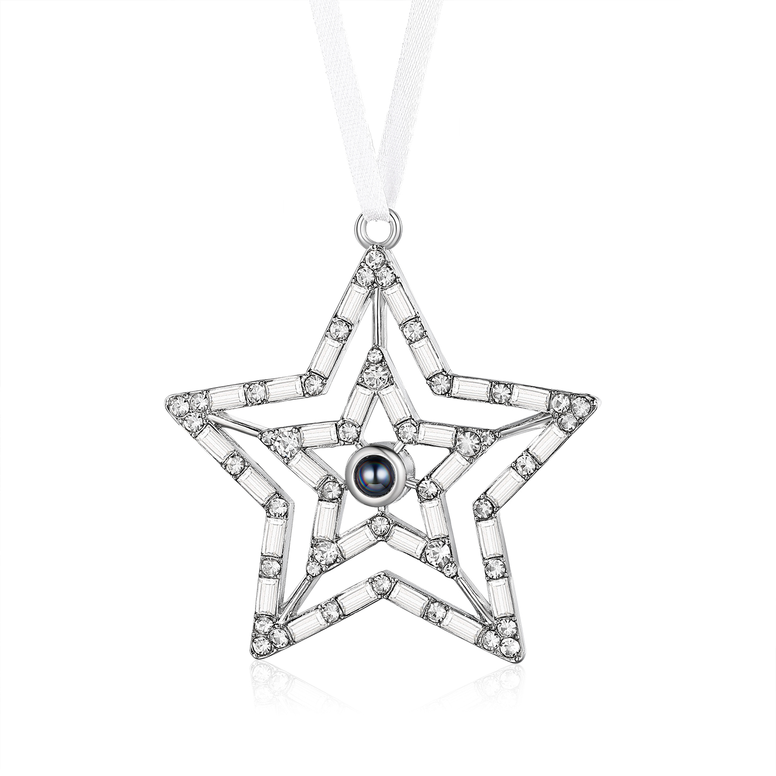 Personalised Double-Layer Star Photo Projection Ornament – A Memorable Christmas Gift for Family | Jessemade