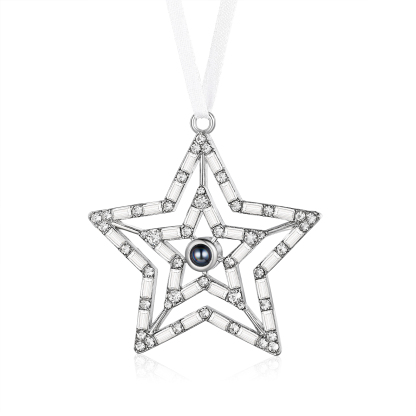 Personalised Double-Layer Star Photo Projection Ornament – A Memorable Christmas Gift for Family | Jessemade