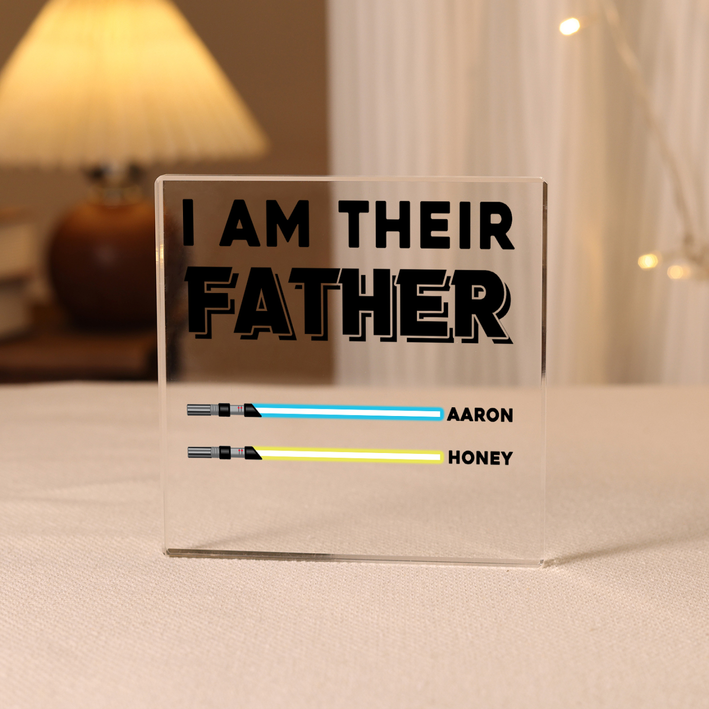 Personalised Acrylic Plaque for Dad – Custom 1 Text & 2 Names Gift for Dad | Jessemade