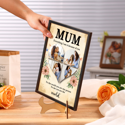 Personalised 4 Photos Wooden Ornament Ornament for Mother's Day | Jessemade