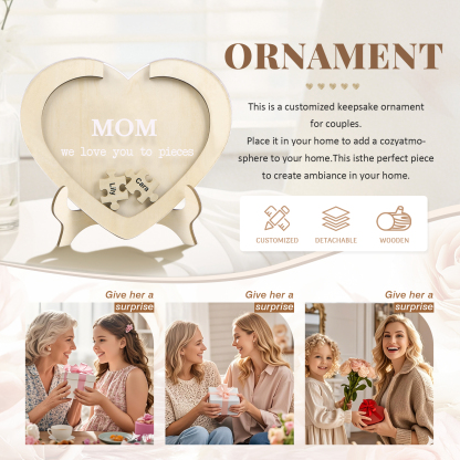 2 Names & 2 Texts Personalised Wooden Acrylic Ornament for Mum | Jessemade