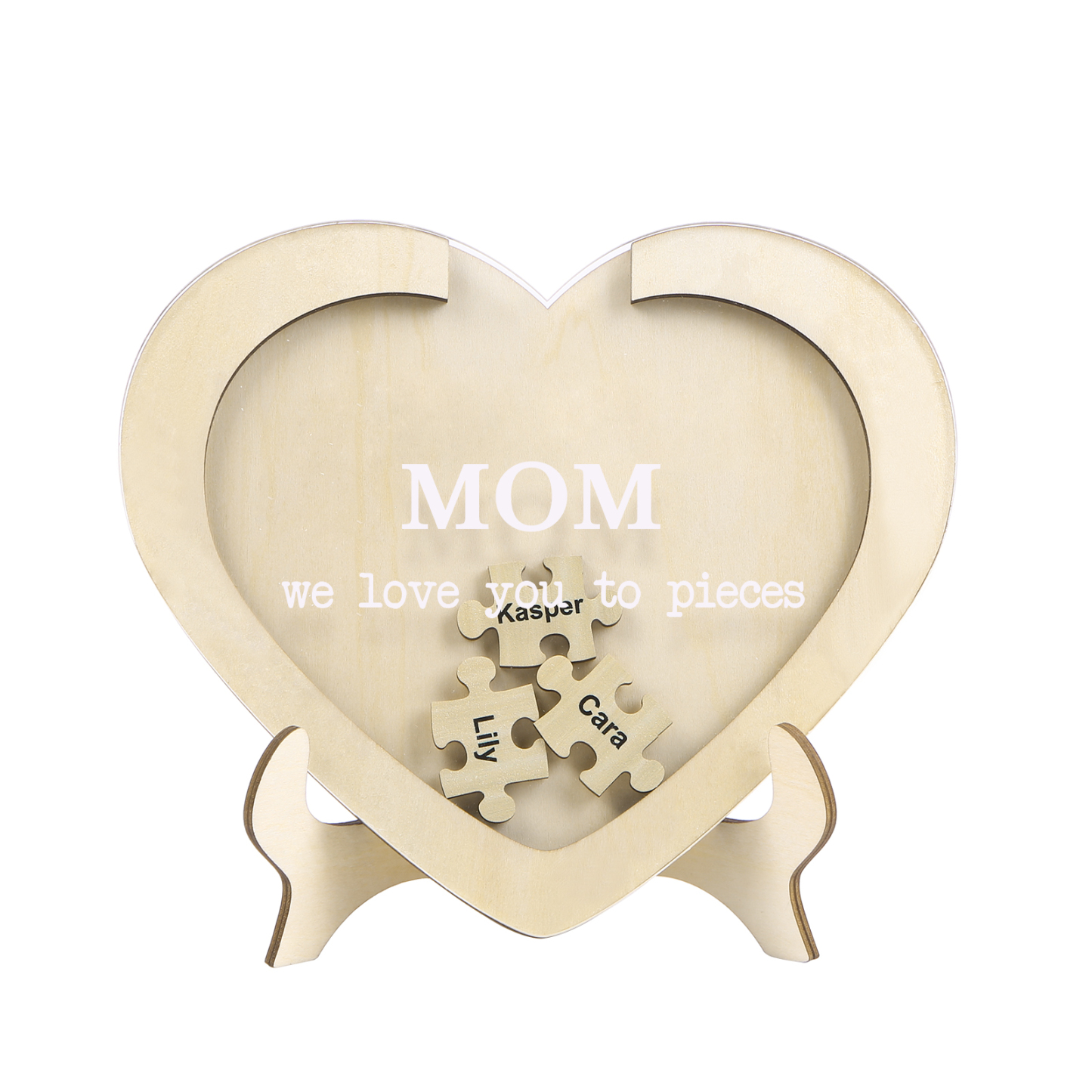 3 Names & 2 Texts Personalised Wooden Acrylic Ornament for Mum | Jessemade