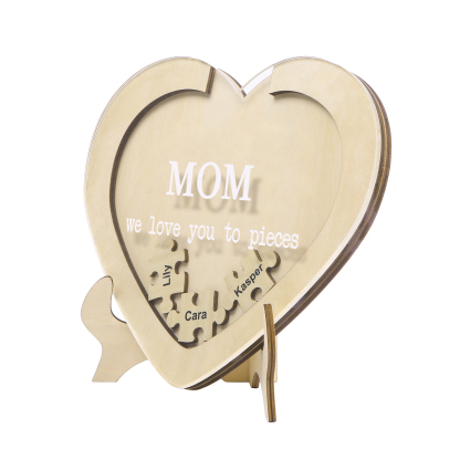 3 Names & 2 Texts Personalised Wooden Acrylic Ornament for Mum | Jessemade