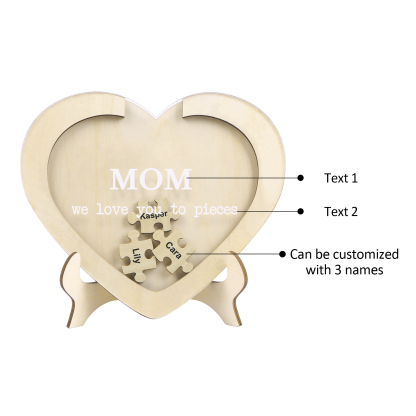 3 Names & 2 Texts Personalised Wooden Acrylic Ornament for Mum | Jessemade