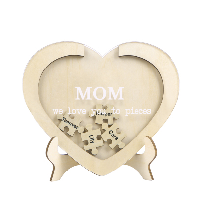 4 Names & 2 Texts Personalised Wooden Acrylic Ornament for Mum | Jesse