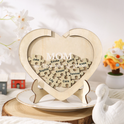 9 Names & 2 Texts Personalised Wooden Acrylic Ornament for Mum | Jessemade