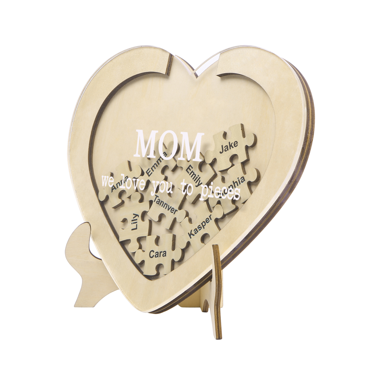 9 Names & 2 Texts Personalised Wooden Acrylic Ornament for Mum | Jessemade