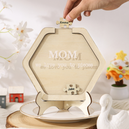 2 Names & 2 Texts Personalised Wooden Acrylic Ornament for Mum | Jessemade