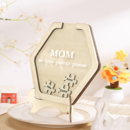3 Names & 2 Texts Personalised Wooden Acrylic Ornament for Mum | Jessemade