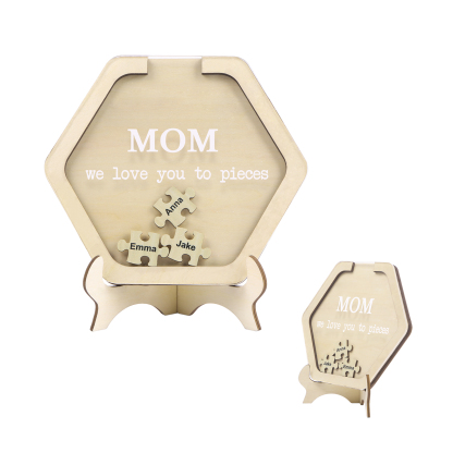 3 Names & 2 Texts Personalised Wooden Acrylic Ornament for Mum | Jessemade