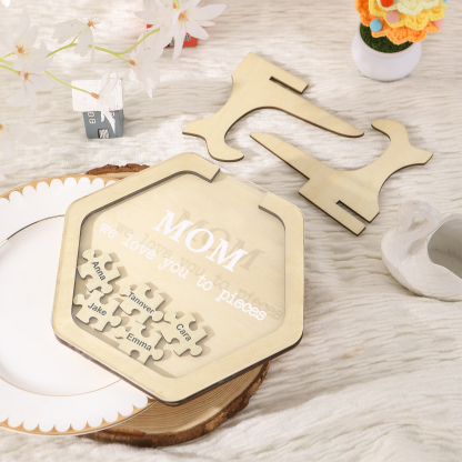 5 Names & 2 Texts Personalised Wooden Acrylic Ornament for Mum | Jessemade