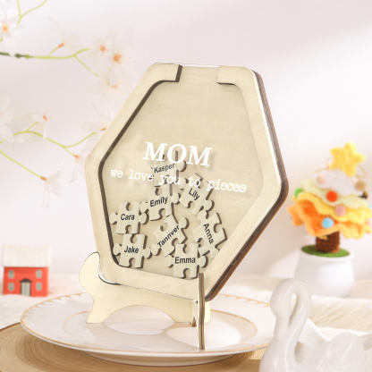 8 Names & 2 Texts Personalised Wooden Acrylic Ornament for Mum | Jessemade