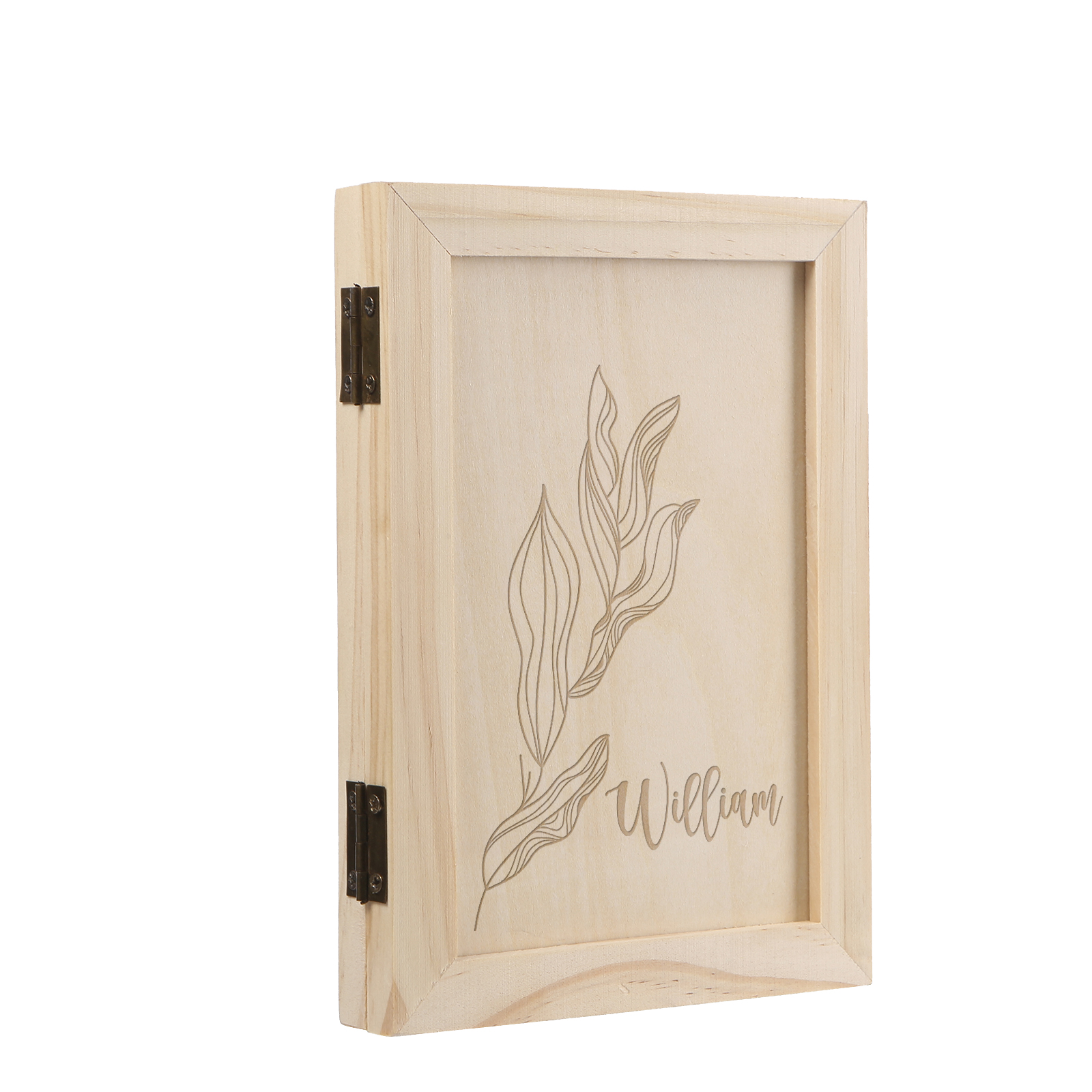 1 Name Personalised Wooden Frame with Photo, Initials & Text - Father’s Day Gift | Jessemade