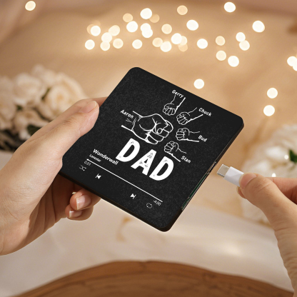 5 Names Personalised Music Fridge Magnet with Favourite Song – Thoughtful Family Keepsake | Jessemade