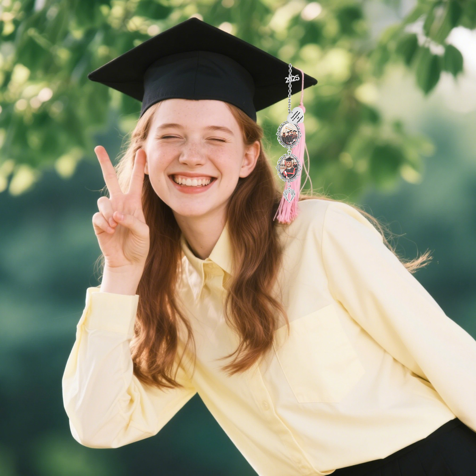 2 Photos Personalised Graduation Hanging Ornament  – Custom Gift for Graduates | Jessemade