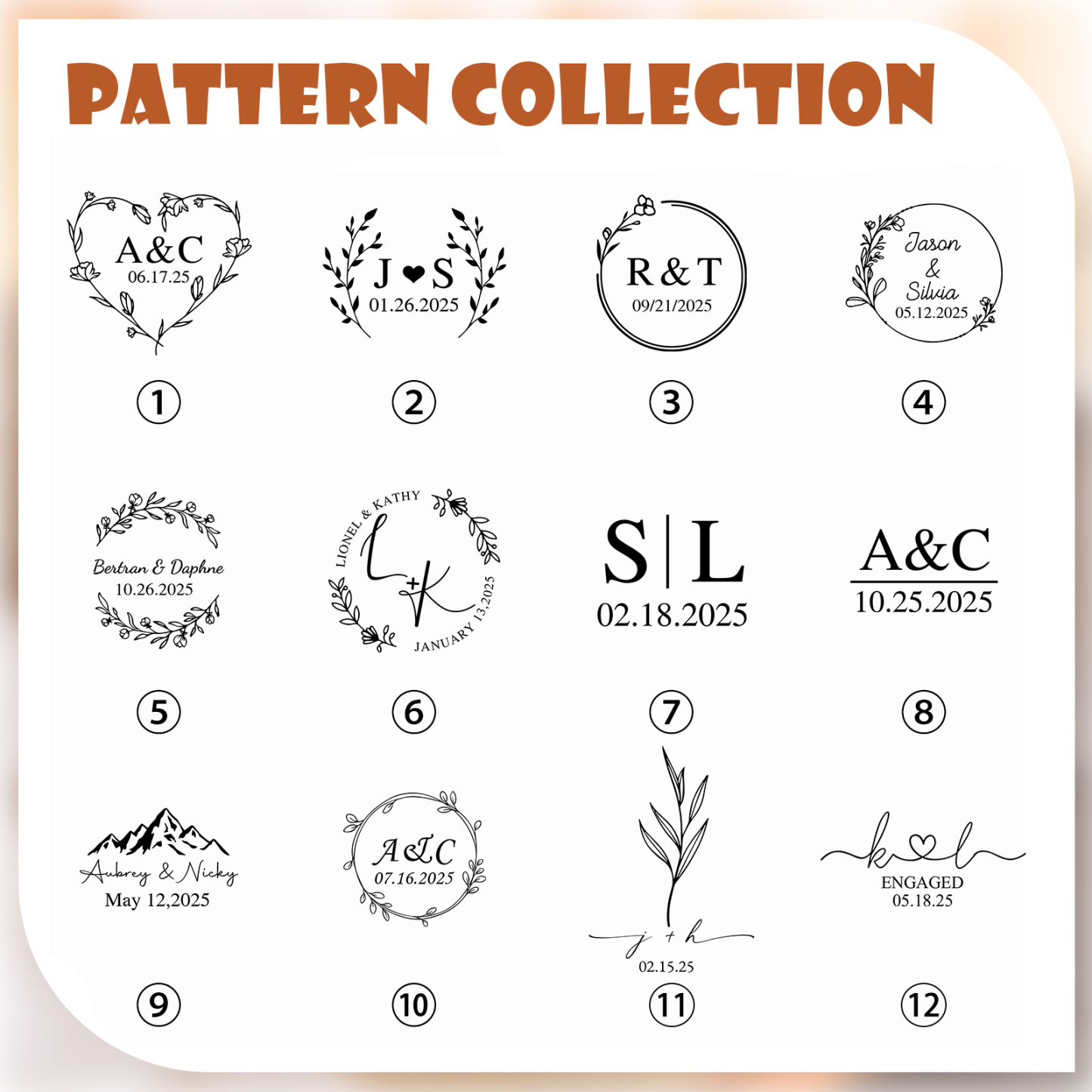 Personalised Vase with Names or Initials - Custom Wedding Vase Gift | Jessemade