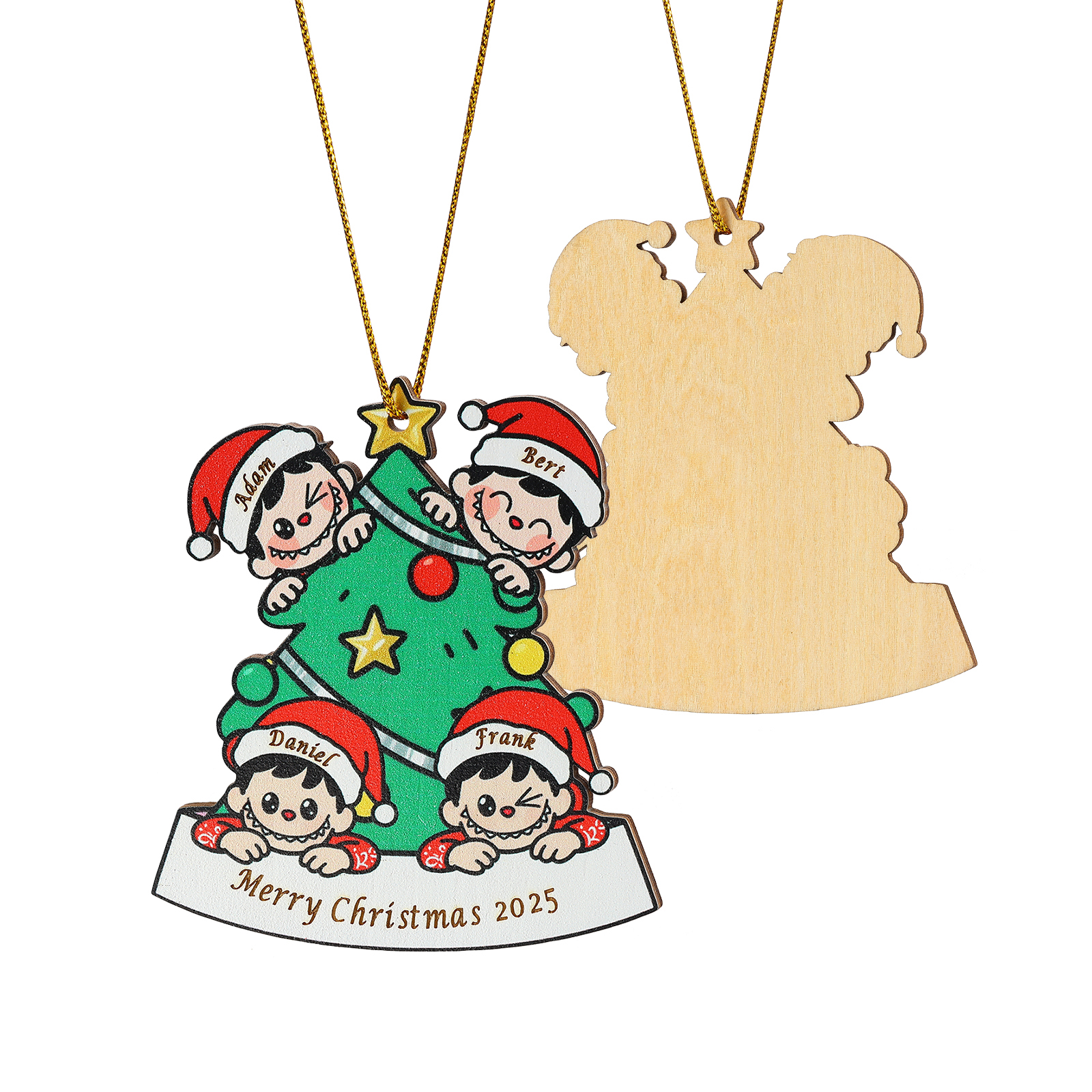 Personalised Family Christmas Tree Ornament 2025