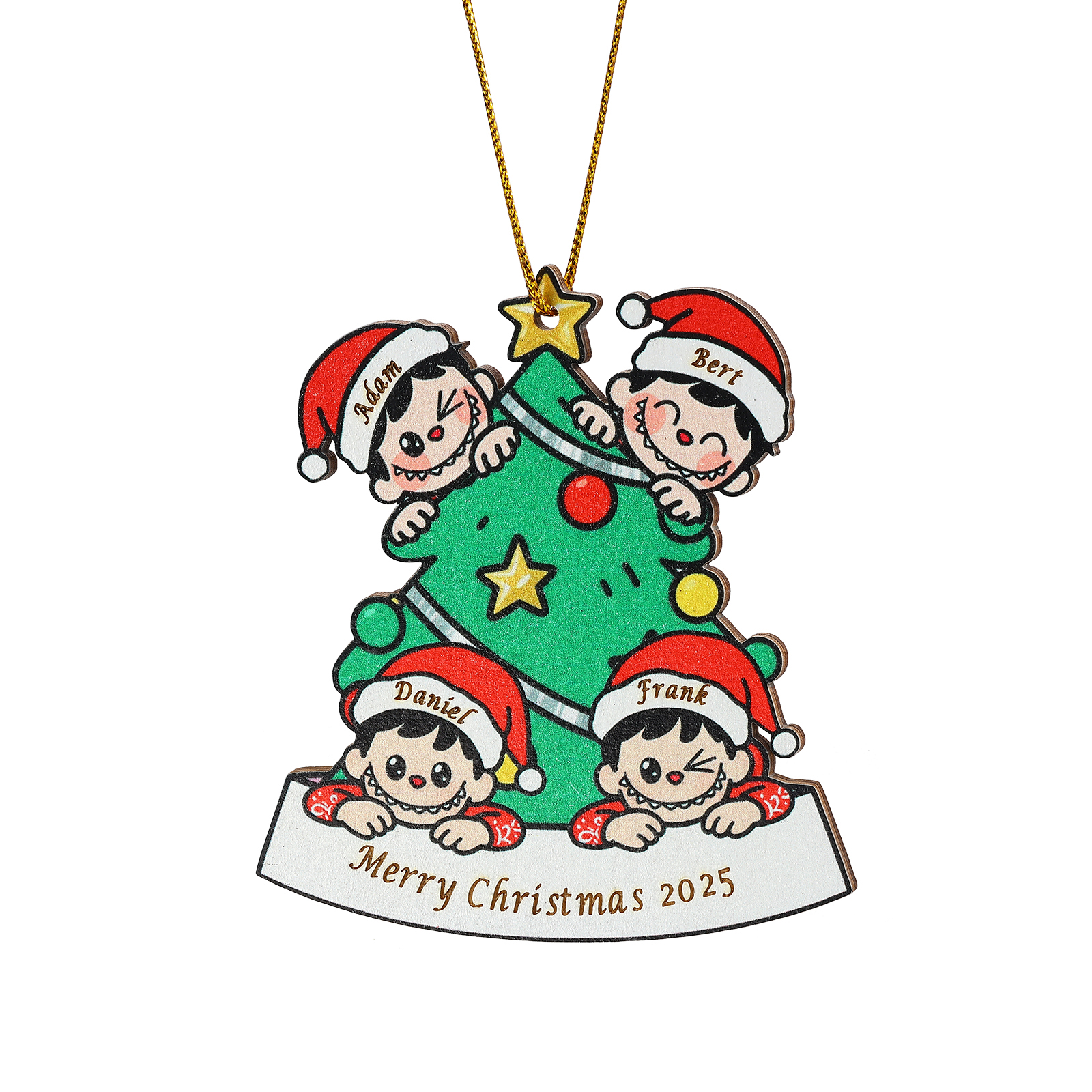 Personalised Family Christmas Tree Ornament 2025