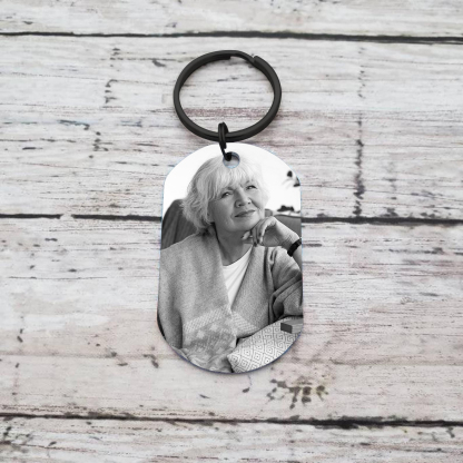 Personalised Steel Photo Calendar Memorial Keyring
