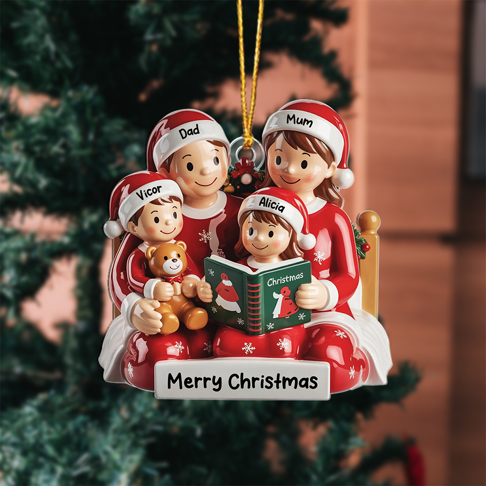 Personalised Figure Family Christmas Tree Ornament
