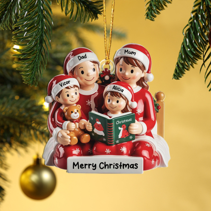 Personalised Figure Family Christmas Tree Ornament