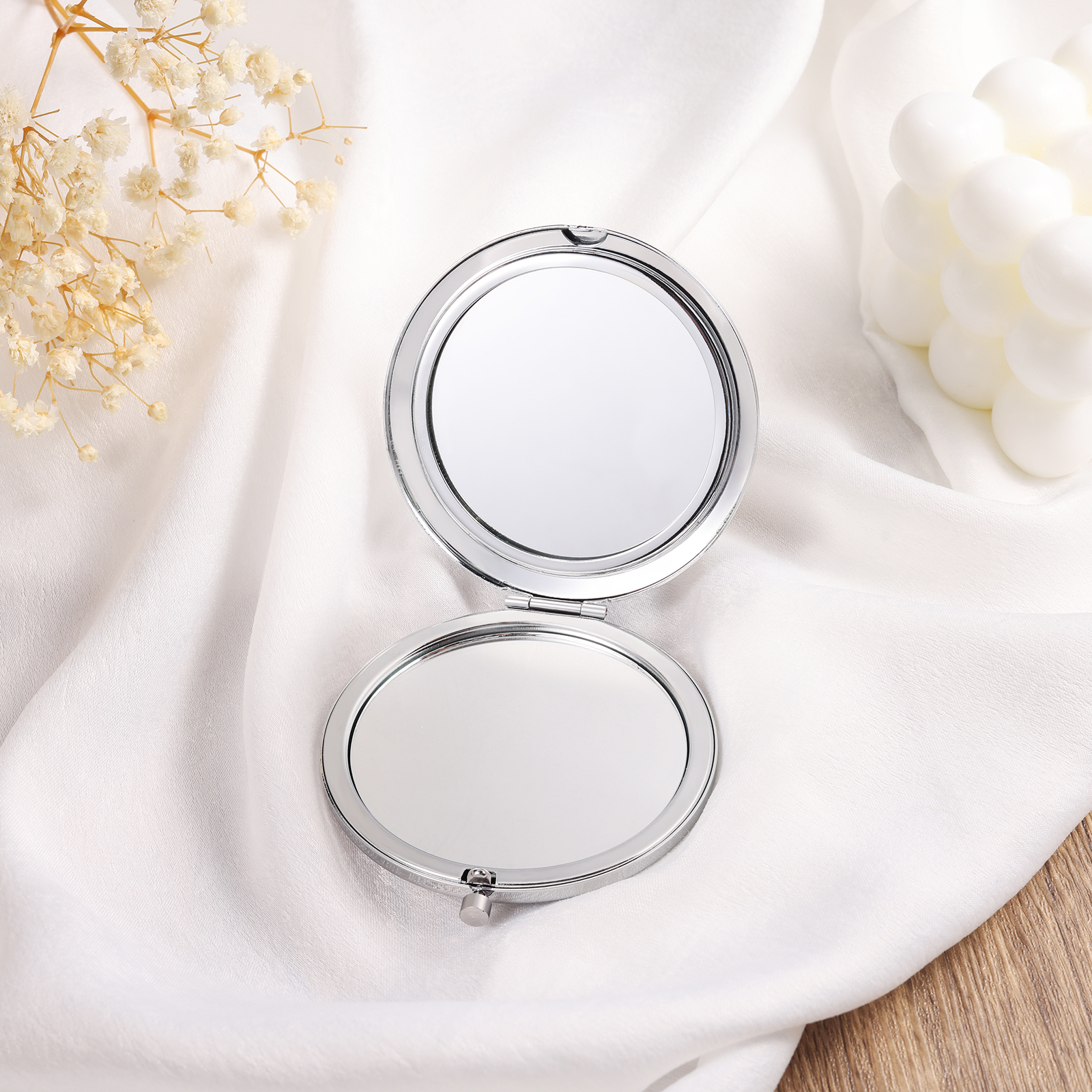 Personalized Name And Birth Flower Makeup Mirror Exquisite Small Gift For Her