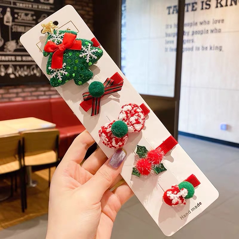 Christmas Hairpin Set, Hair Accessories For Children | Jessemade