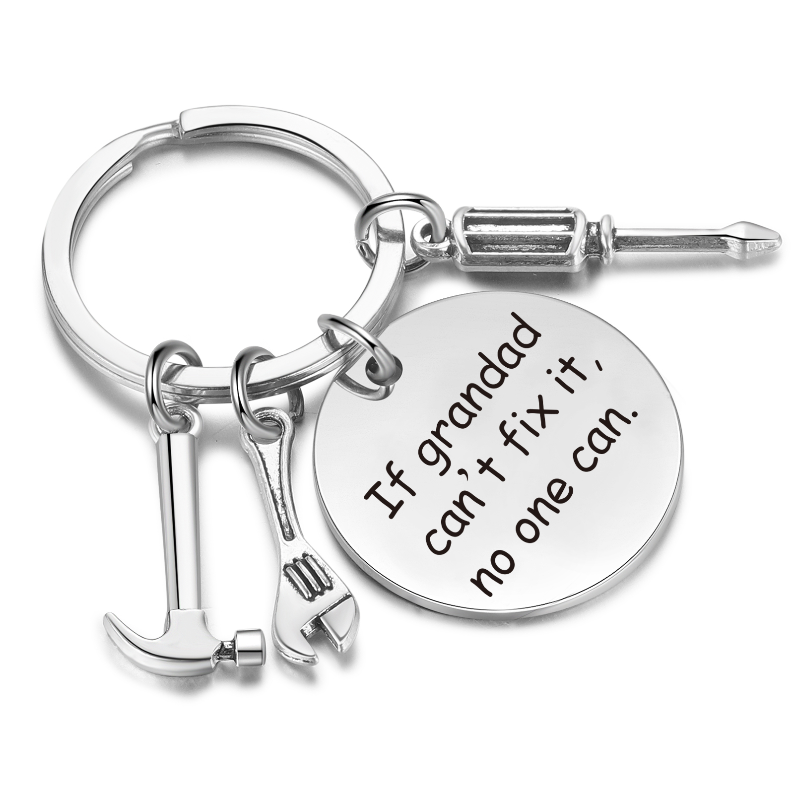 Jessemade UK Personalized Hammer Screwdriver Wrench Tools Keychain Special Gift For Grandad-Father's Day Gift 16.99