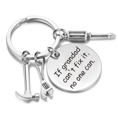 Jessemade UK Personalized Hammer Screwdriver Wrench Tools Keychain Special Gift For Grandad-Father's Day Gift 16.99