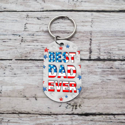 5 Names - Personalised Fist Bump Keyring Engraved Name Keyring Gift for Dad