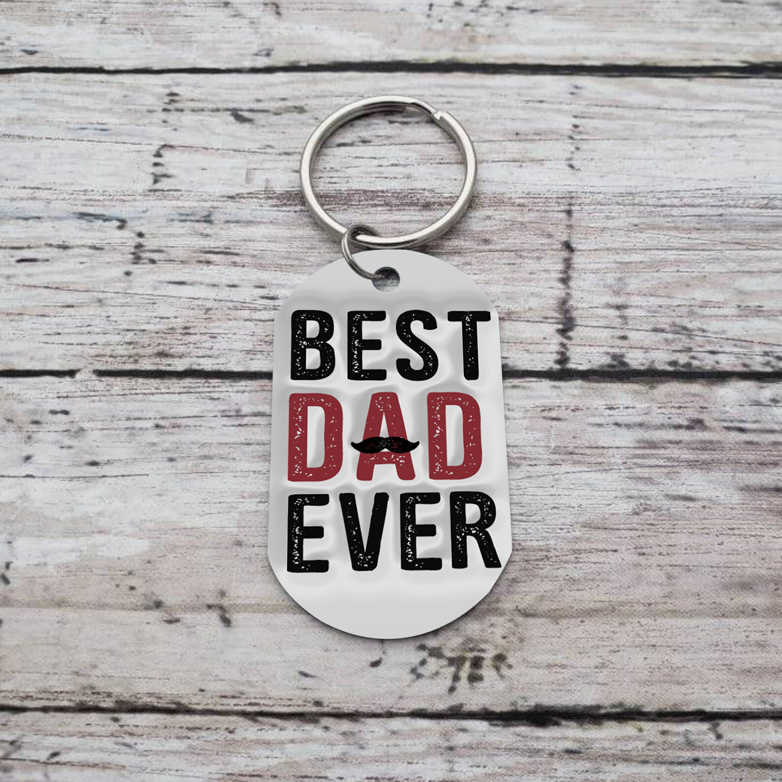 5 Names - Personalised Holding Hand Keyring Engraved Name Keyring Gift for Dad