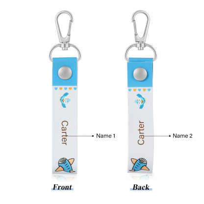 Personalized Cute Letter Bag Keychain, Children'S Back To School Gift, For Daughter/Son