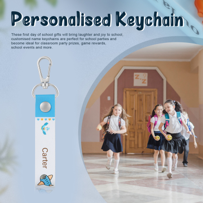 Personalized Cute Letter Bag Keychain, Children'S Back To School Gift, For Daughter/Son