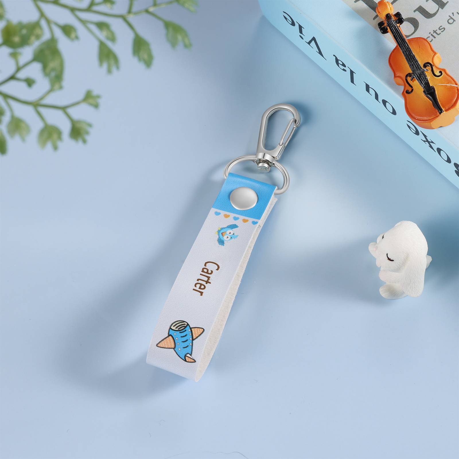 Personalized Cute Letter Bag Keychain, Children'S Back To School Gift, For Daughter/Son