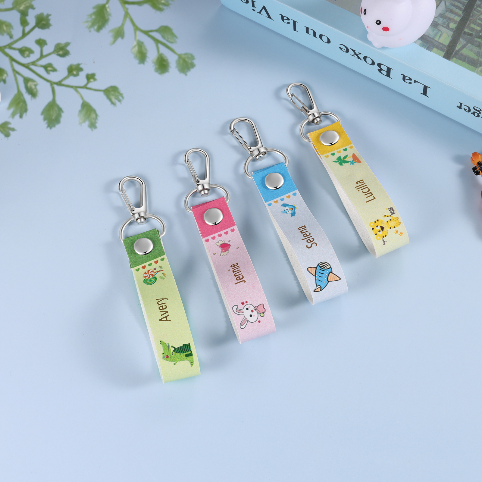 Personalized Cute Letter Bag Keychain, Children'S Back To School Gift, For Daughter/Son