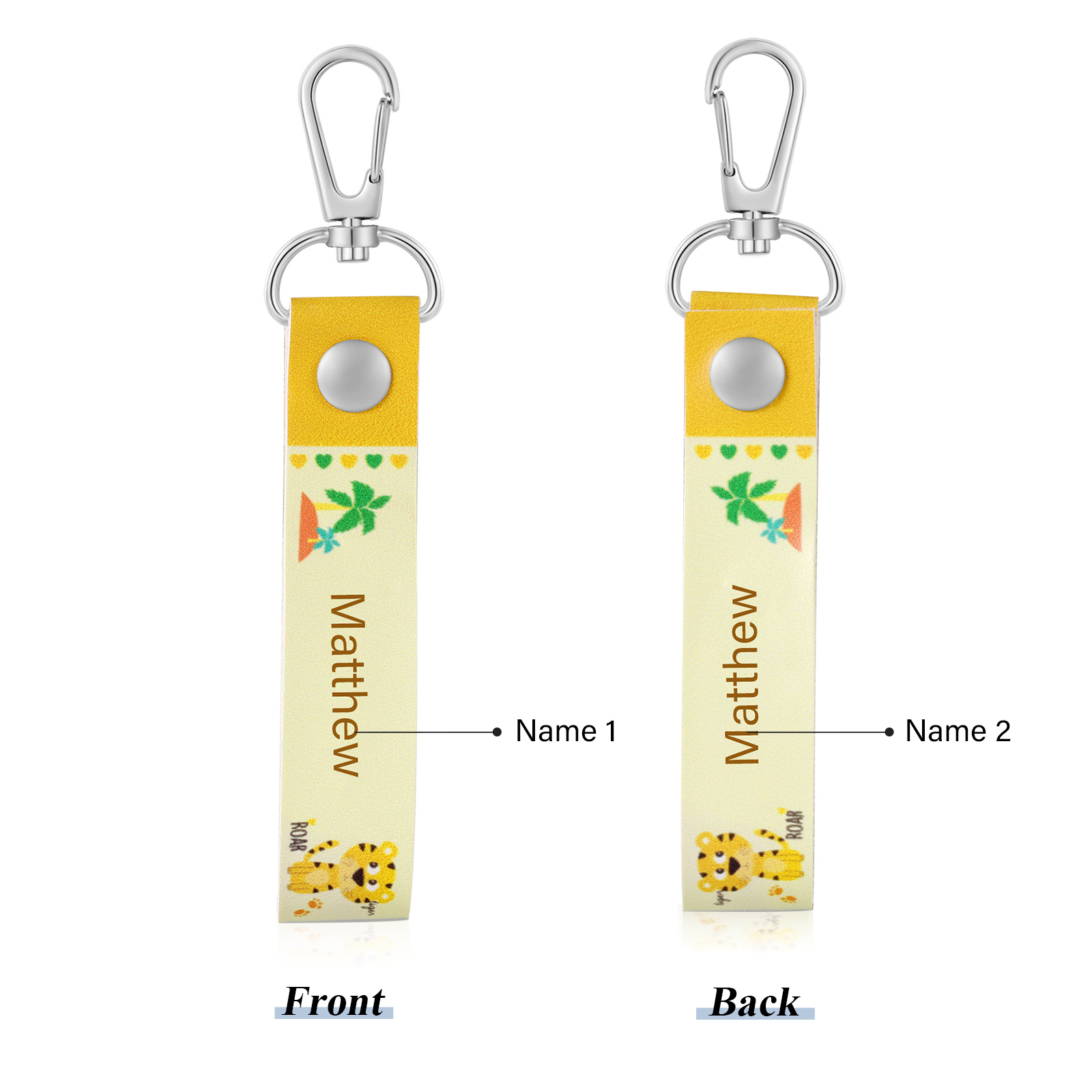 Personalized Cute Letter Bag Keychain, Children'S Back To School Gift, For Daughter/Son