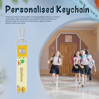 Personalized Cute Letter Bag Keychain, Children'S Back To School Gift, For Daughter/Son