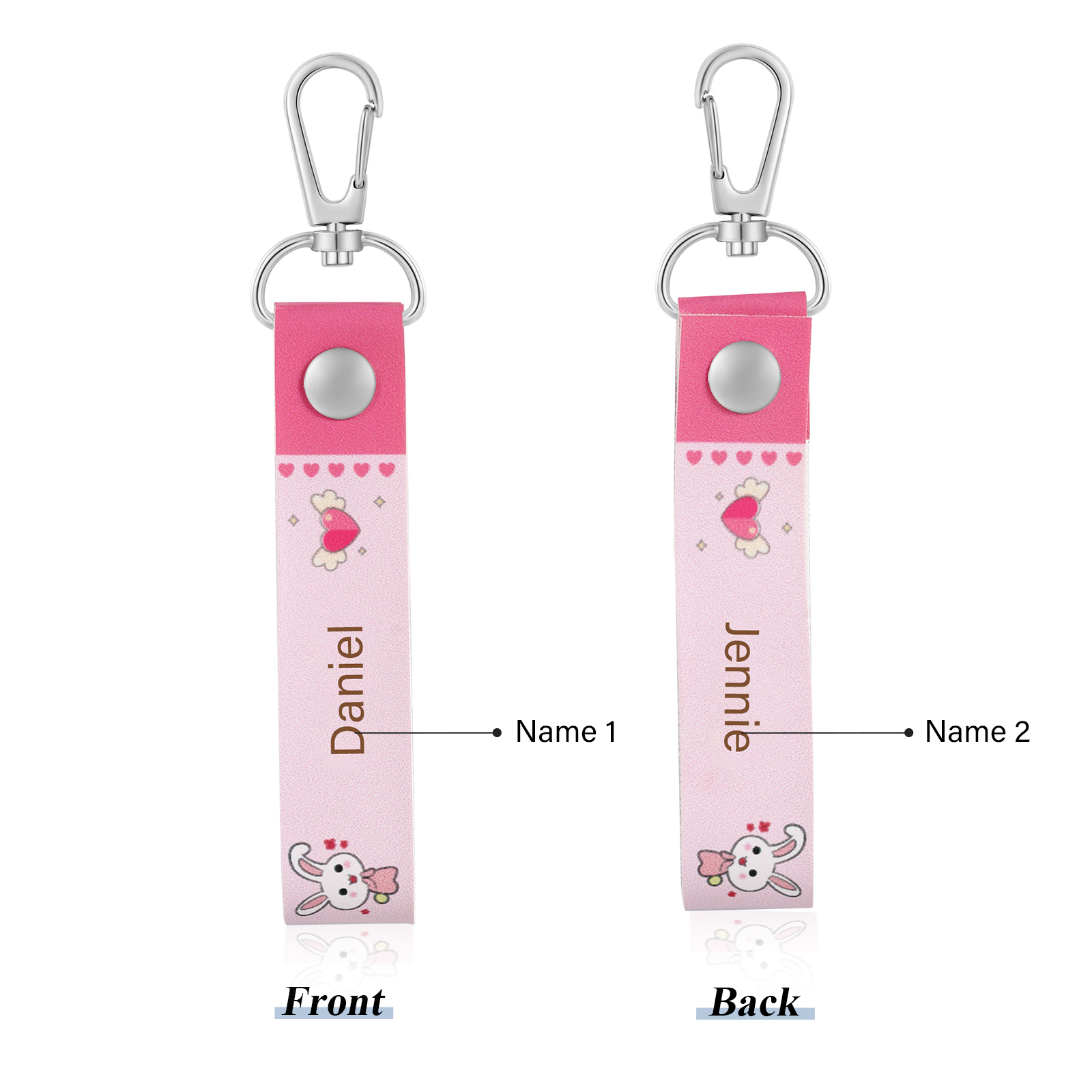 Personalized Cute Letter Bag Keychain, Children'S Back To School Gift, For Daughter/Son