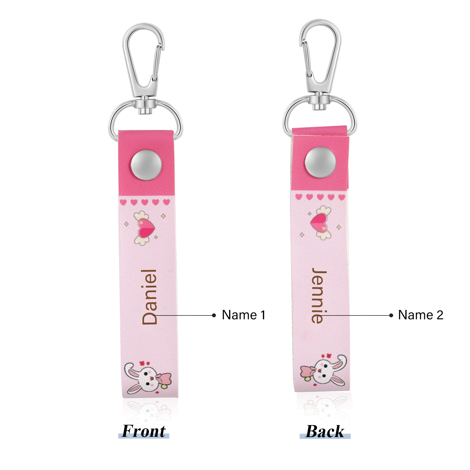 Personalized Cute Letter Bag Keychain, Children'S Back To School Gift, For Daughter/Son