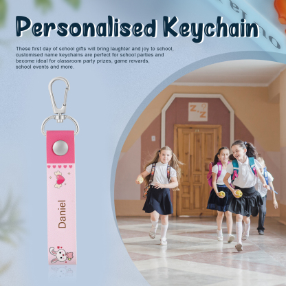 Personalized Cute Letter Bag Keychain, Children'S Back To School Gift, For Daughter/Son