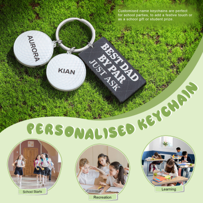 2 Names - Personalised Acrylic Keyring Five Colors to Choose From Back to School Gift for Kids