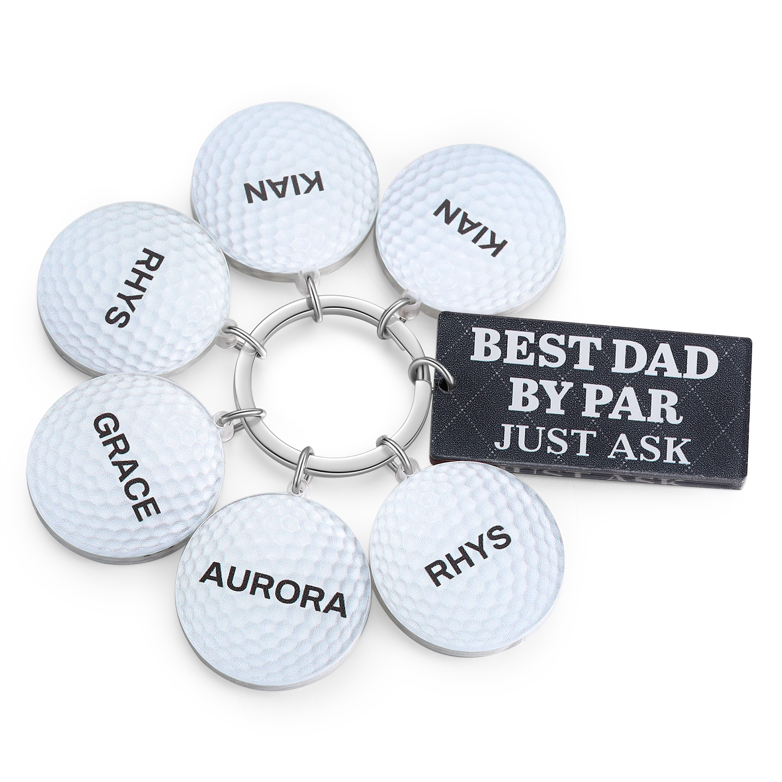 6 Names - Personalised Acrylic Keyring Five Colors to Choose From Back to School Gift for Kids