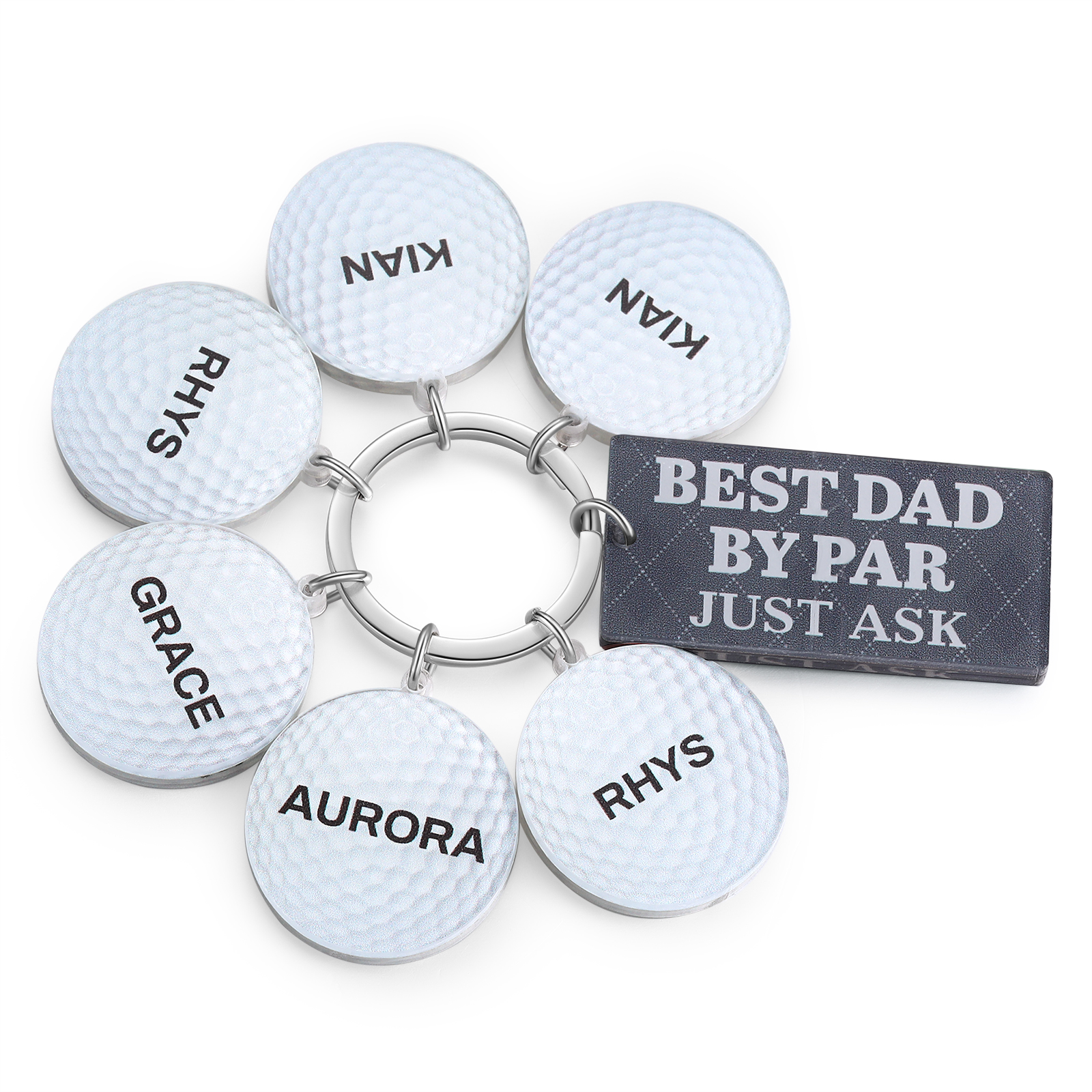 6 Names - Personalised Acrylic Keyring Five Colors to Choose From Back to School Gift for Kids